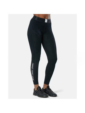 Nike Pro Black Womens Mid Rise GRX Leggings with White Logo Size L Gym Athletic